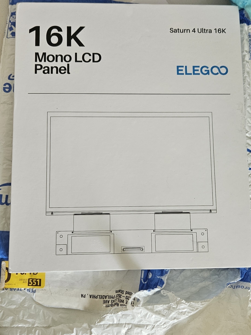 ELEGOO 16K Mono LCD Panel